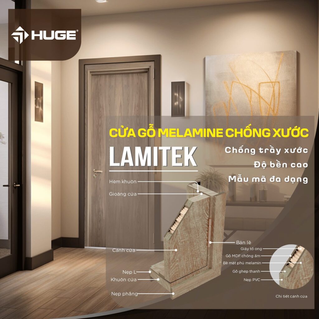Cửa gỗ Huge - CỬa gỗ chống xước Lamitek - Austdoorhome