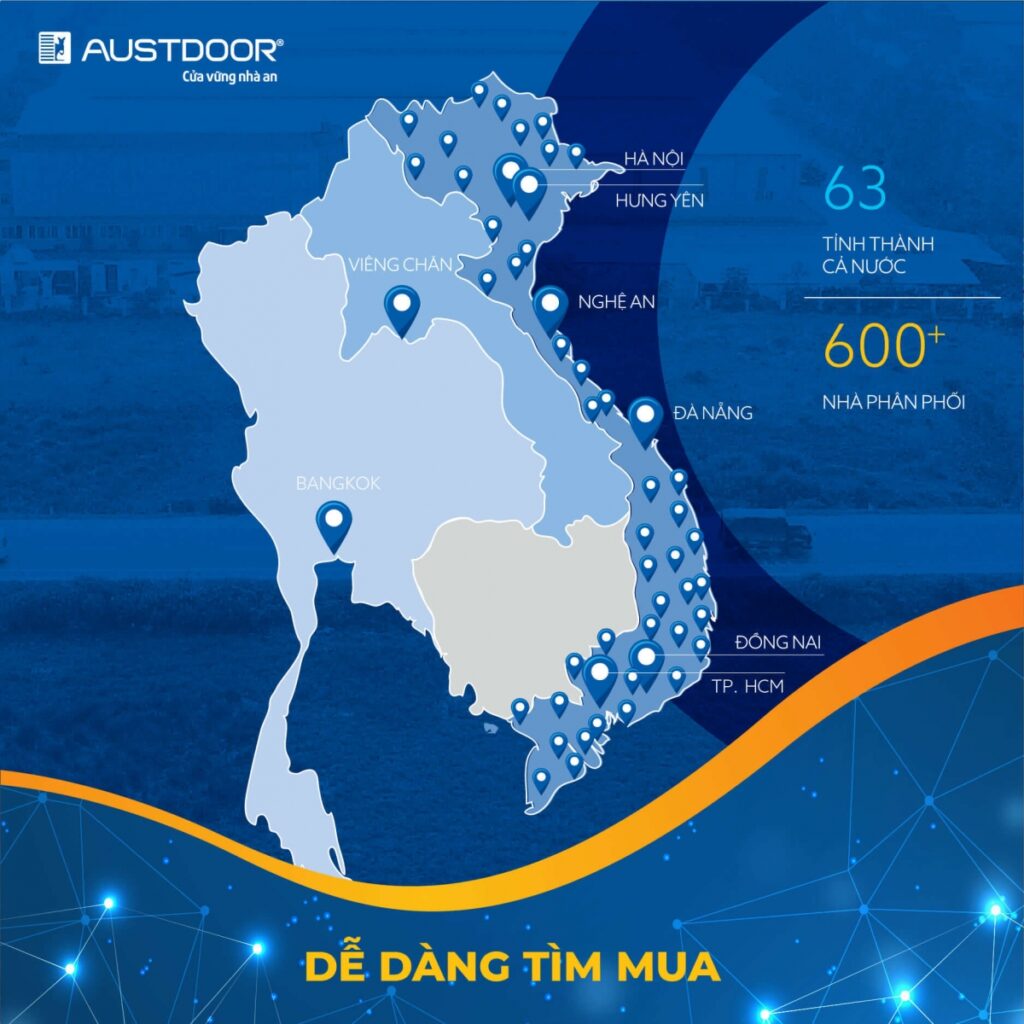 Đại lý cửa cuốn Austdoor có mặt trên cả nước 